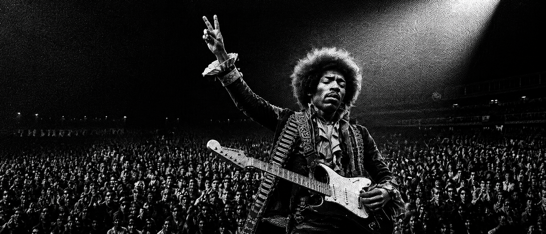 Jimi Hendrix performing live